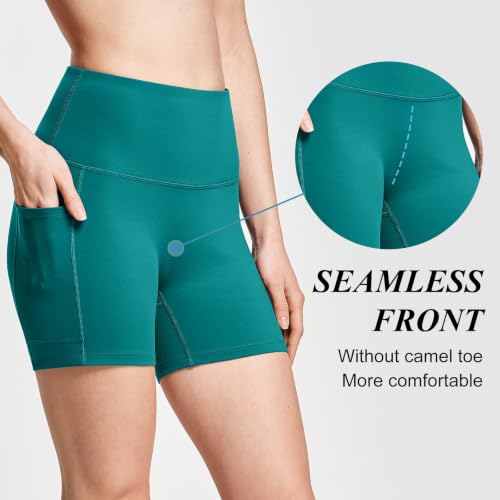Image of baleaf Women's High Waist Biker Shorts with 3 Pockets