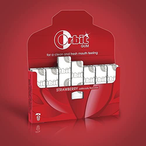 Image of Orbit Strawberry Gum 14 Pieces Pack of 12, x 33 g