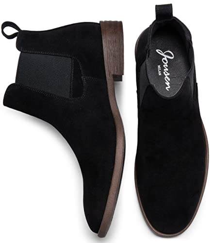 Image of Jousen Men's Chelsea Boots Lightweight Casual Chukka Ankle Boots Classic Elastic Dress Boots For Men