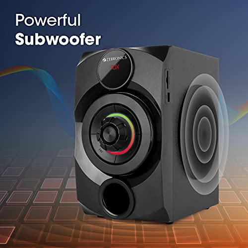 Image of Zebronics ZEB-ALPINE Wireless Bluetooth Multimedia Speaker With Supporting SD Card, USB, AUX, FM & Remote Control. (60 Watt, 4.1 Channel)