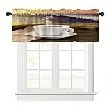 Surwin Bistrogardine Coffee Break Scheibengardine Küchengardine mit 3D...