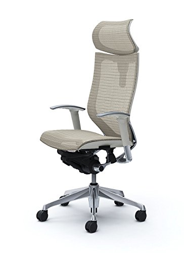 オカムラ オフィスチェア バロン 可動ヘッドレスト 可動肘 座メッシュ ホワイト CP81AW-FEH3