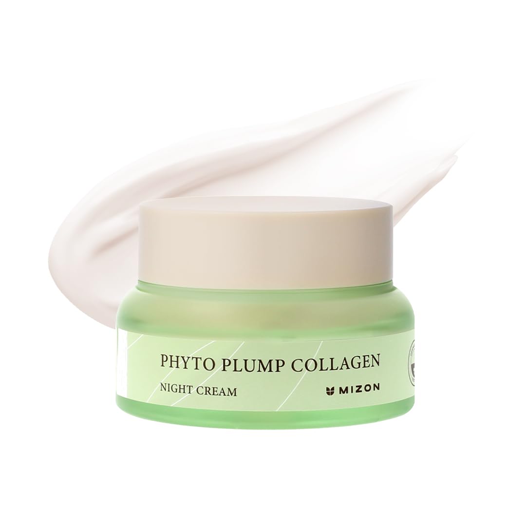 [MIZON] PHYTO PLUMP COLLAGEN NIGHT CREAM (50 ml) Koreanische Pflege – Feuchtigkeitsspendende Nachtcreme für das Gesicht – Anti-Aging & Anti-Falten – Vegane Pflege