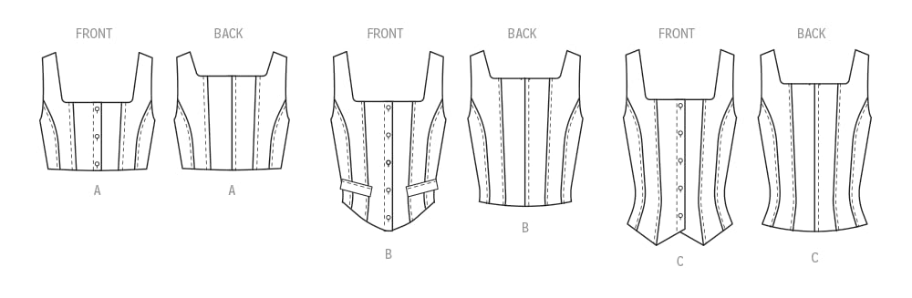 MCCALLS Sewing Pattern M8478U5 Misses' Corset Tops U5 (16-18-20-22-24), Multicoloured - Image 3