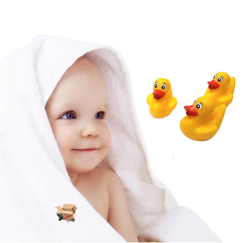 Kit Brinquedos Bichinhos Para Banho Do Beb&ecirc; - 3 Patinhos De Borracha Com Cheirinho
