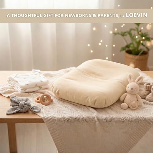 Image of Baby Lounger for Newborn,Baby Nest for Newborn Soft Cotton Breathable for Playtime & Relaxation,Flat Babies Essentials Gifts Newborn Lounger for Boys & Girls 0-12 Months(White Bean)