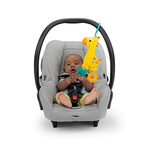 Image of Bright Starts Safari Soother Rattle & Teether Toy for Stroller and On-The-Go - Giraffe - Unisex, Newborn +