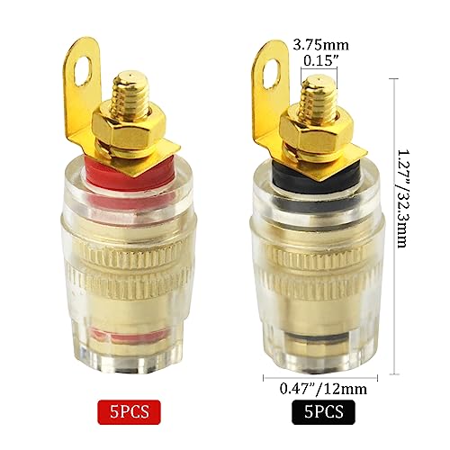 10 conectores banana 4mm para altavoces miniatura 3