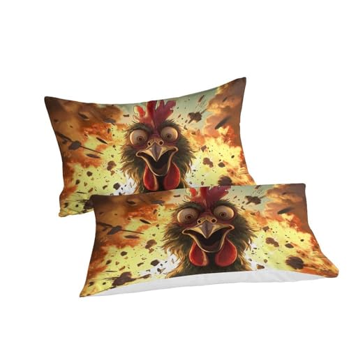 Housse de couette Le Coq microfibre super douce et respirante 3D