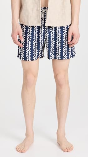 OAS Men's Blue Scribble Swim Shorts 4.75"2
