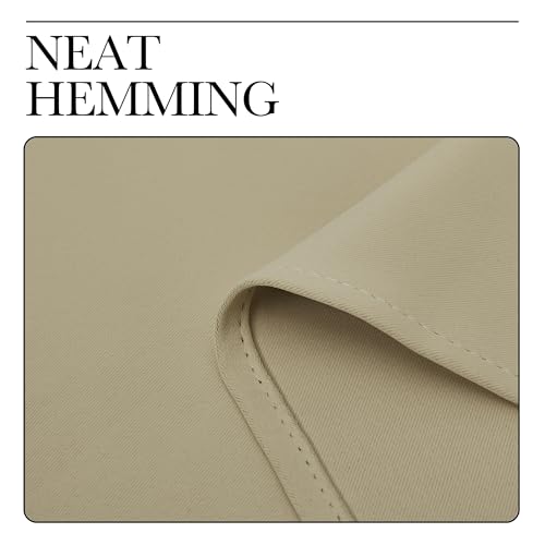 Image of NICETOWN Thermal Insulated Grommet Room Darkening Curtains /Draperies /Panels for Bedroom (Cocoa Eggnog, 2 Panels, W42 x L63 inches)