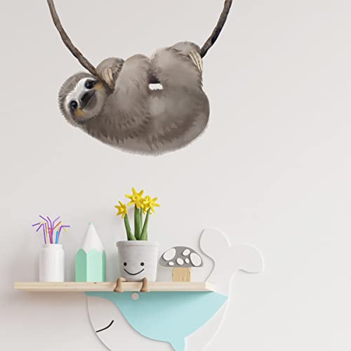 Royolam Little Sloth Wall Decal Nursery Animal Wall Sticker Removable Peel And Stick Waterproof Wall Art Decor Stickers For Kids Baby Classroom Living Room Playing Room Bedroom #TOP1
