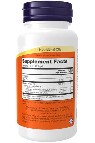 Now Foods, Black Currant Oil, 500 Mg, 100 Softgels #TOP1