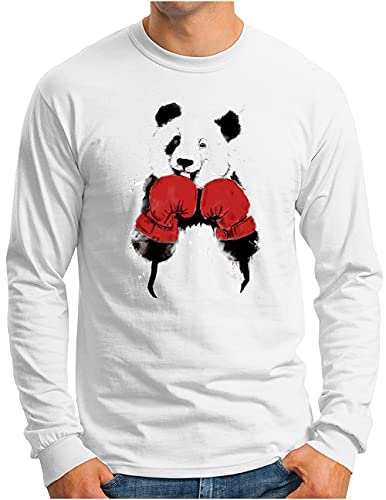T-shirt manches longues homme OM3 Boxing Bear, une idée cadeau originale du S au 4XL