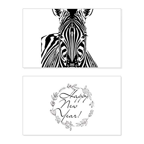 Tarjeta de Año Nuevo de animal de pinto para compartir deseos llenos de afecto e ilusión