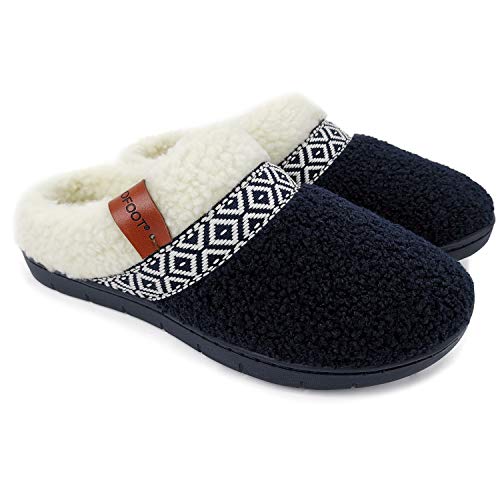 ofoot - Zapatillas de casa para Mujer, cálidas, de Piel sintética, rizadas y esponjosas, para Interiores y Exteriores, Suelas de Goma Antideslizantes Cover