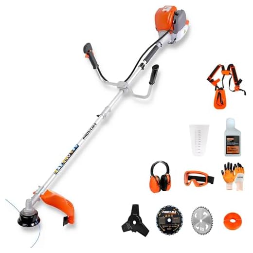 PROYAMA 40cc Gas Powered Brush Cutter, 4-Cycle Weed Eater, 3 in 1 Dual Line Gas String Trimmer and Grass Trimmer, Weed Whacker Extreme Duty…