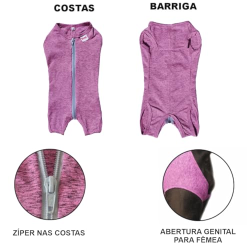 Roupa Pós Cirúrgica de Malha Fria Para Cachorro Pequeno - Pinscher, Poodle, Chihuahua, Yorkshire, Ma