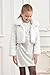 BOLEROSE Girls Cozy Faux Fur Childrens Kids Collared Bolero Shrug Jacket Coat (White Sparkle, 7-8 Years)