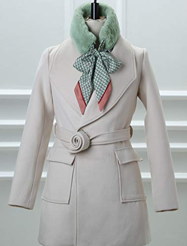 Allegra K Womens Love Heart Flower Ribbon Thicken Faux Fur Collar Scarf Neck Scarves Winter Warmer Green #TOP1