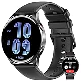 IOWODO Smartwatch Women Men 1.43 Inch AMOLED Always-On Display Bluetooth Calls IP68 Waterproof Fitness Watch with 100+ Sports Modes 24/7 Pulse Measurement + SpO2 + Sleep 7 Days Battery + Quick