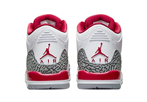Nike boys Air Jordan 3 GS 398614 126 Cardinal, White/Light Curry/Cardinal Red, Size 4Y4
