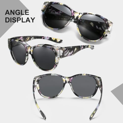 Image of HAOLOTA Fit Over Glasses Sunglasses for Women Polarized