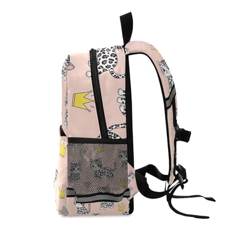 Cute Black White Leopard Kittens Backpack for Toddler Girls Boys Kids School Bag Mini Travel Backpack2