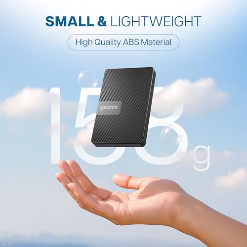 Image of GEONIX PowerShell S3 1TB Portable External Hard Drive 2.5-Inch SATA USB 3.0, Up to 5Gbps with UASP Support, Tool-Free Setup, LED Indicator, Compatible with Windows /Mac /Linux (3 Yr Warranty)(Black)