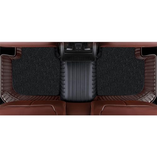 Image of Autofurnish Combination 9D Car Mat Full Set for Maruti Suzuki Dzire 2024 || Luxury Leather Dual-Stitch Full Set 9D Car Floor Mat || 100% Waterproof || Color : Black VT-Coffee