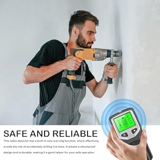 GOEDCH Rilevatore di Cavi: Rilevatore di Tubi Metallici 5 in 1, Rilevatore di Montanti Multifunzionale, Scanner di Linee Elettriche a Parete per Rilevare Legno, Metallo e Cavi Nel Muro