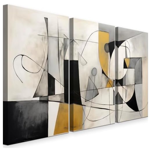INTELIENZOS Cuadros Salon • Modernos • Lienzos decorativos • Decoración Pared • 120cm • Grande 3 piezas • Abstracto • Decoracion Dormitorios • Comedor • Oficina • Pasillo (Picasso)