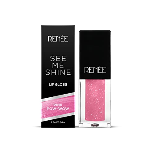 RENEE See Me Shine Lip Gloss – Pink Pow-wow 2.5ml|Non Sticky & Non Drying Formula| Long Lasting Moisturizing Effect| Compact and Easy to Carry