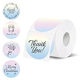 starboling Thermal Labels,2 Inch Colored Round Thermal Printer Stickers,Self-Adhesive Round Direct Thermal Labels,Thermal Stickers for DIY Logo Design,Name Tag (500/Roll)