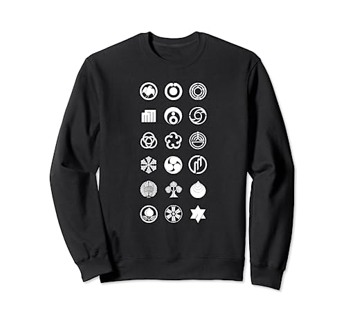 Kamon Clan Symbols - Camiseta de guerrero samurái japonés Sudadera