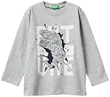 100 % coton United Colors of Benetton T-Shirt M/L, Gris, 18 Mois