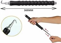 Vista 3 de Tornador de alambre semiautomático de 12 pulgadas con gancho retráctil de alambre de torsión de alambre herramienta de mano, construcción de sitios