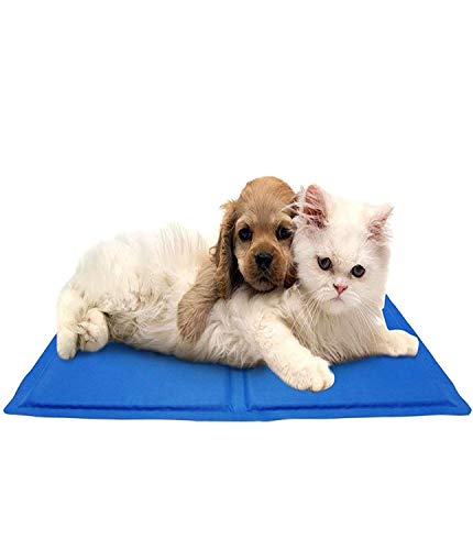 Crufts - Self Cooling Pet Dog Gel Mat 40cm x 30cm Travel Playing Training Pad,Blue