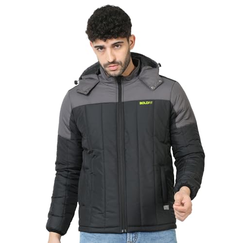 Boldfit jackets for men stylish latest puffer winter jacket for m...