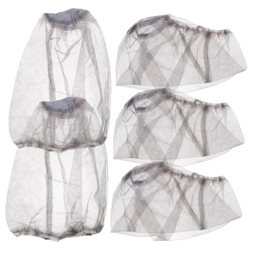 Kisangel 1 Juego Sombrero Mosquitero Neto Red Antimosquitos para Exteriores Gorro Antimosquitos Mosquitera Redes De Insectos De Pesca Red De Insectos Aire Libre Traje Malla Grey 5 Piezas