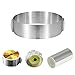 Vineco Cercle de pâtisserie extensible cercle de gâteau avec collier de gâteau et échelle, moule à cadre rond Ø 6-12 pouces, hauteur 3,35 pouces