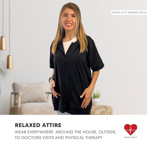 Inspired Comforts Mastectomy Recovery Hoodie with Drain Pockets4