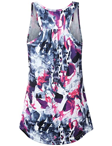 Image of Cestyle Womens Sleeveless Scoop Neck Flowy Loose Fit Workout Shirts Racerback Long Tank Tops