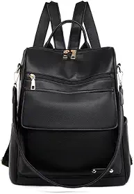 Mochila Bolsa Feminina em Couro Sintético Executiva Elegante com Alça de Ombro Versátil Dia a Dia Trabalho Faculdade Passeio
