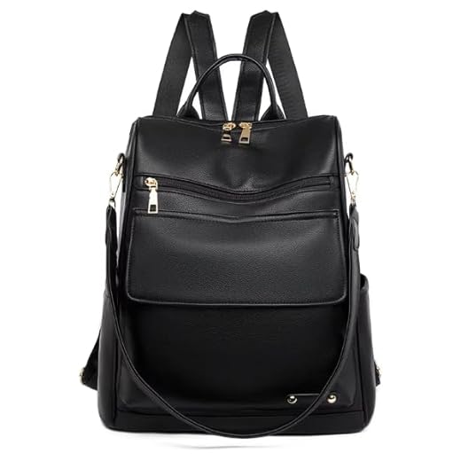 Mochila Bolsa Feminina Antifurto Nas Costas Alça de Ombro Perfeita Para o Dia a Dia Trabalho Faculdade Passeio (Preto)