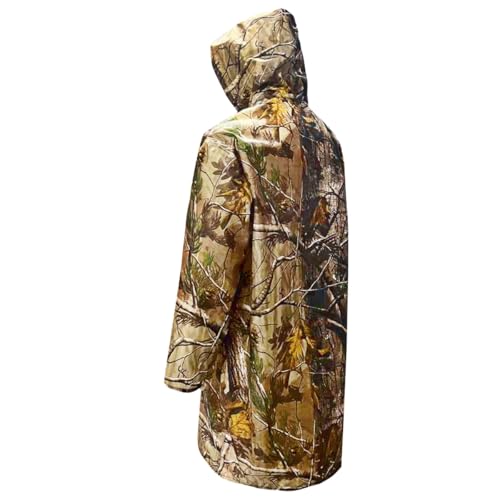Image of Men's Camo Rain Jacket Waterproof Lightweight Windbreaker for Hunting Hiking Outdoor