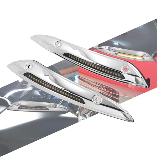 Garniture de pare-brise LED moto Harley Road Glide Special 2015-UP en finition chrome élégant