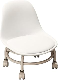 Rolling Stool with Backrest, Low Height Roller Stool, with Universal 360 Degree Swivel Wheels, for The Garage and Workshop Workshop Stool