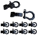 SU LIFE Adjustable Length Paracord Shackles, Black, Screw Closing Method, 1.77-2.17 Inches, Separate Design