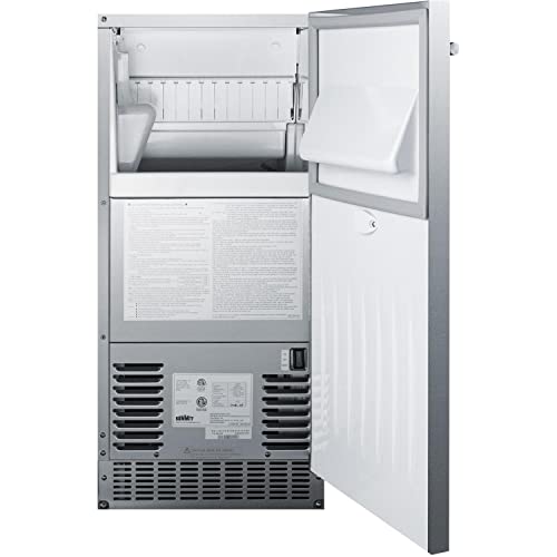 Fabricadora de hielo empotrable 62 lb acero inoxidable miniatura 3